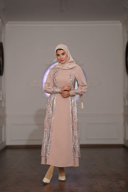 PARIZAD LONG DRESS - CREME CREPE