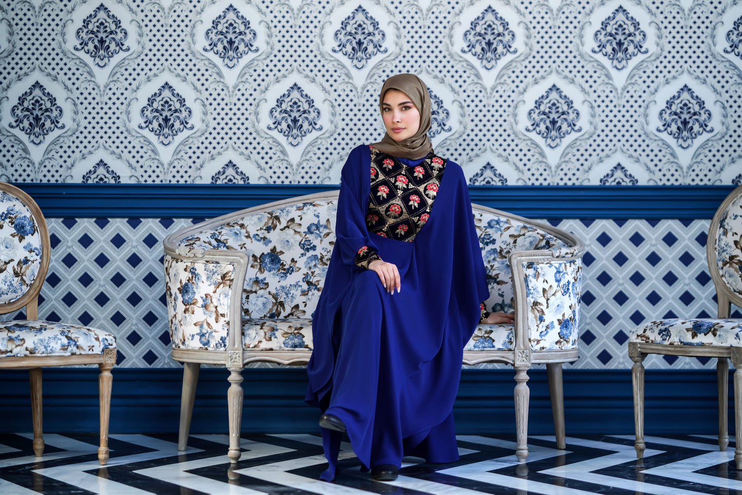 GINA MANTEAUX ABAYA BLUE